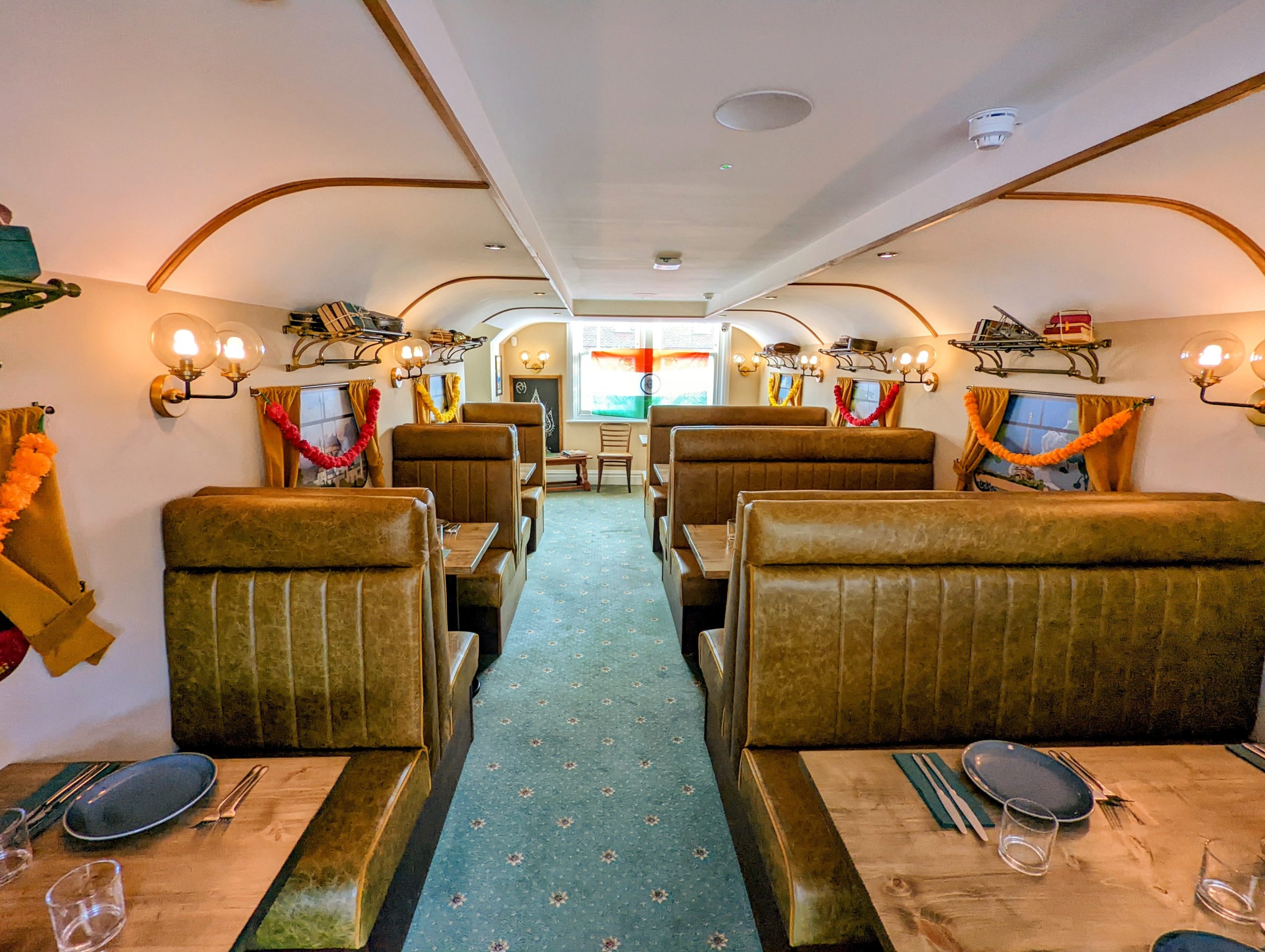 The Pullman carriage restaurant at The Railway Hotel