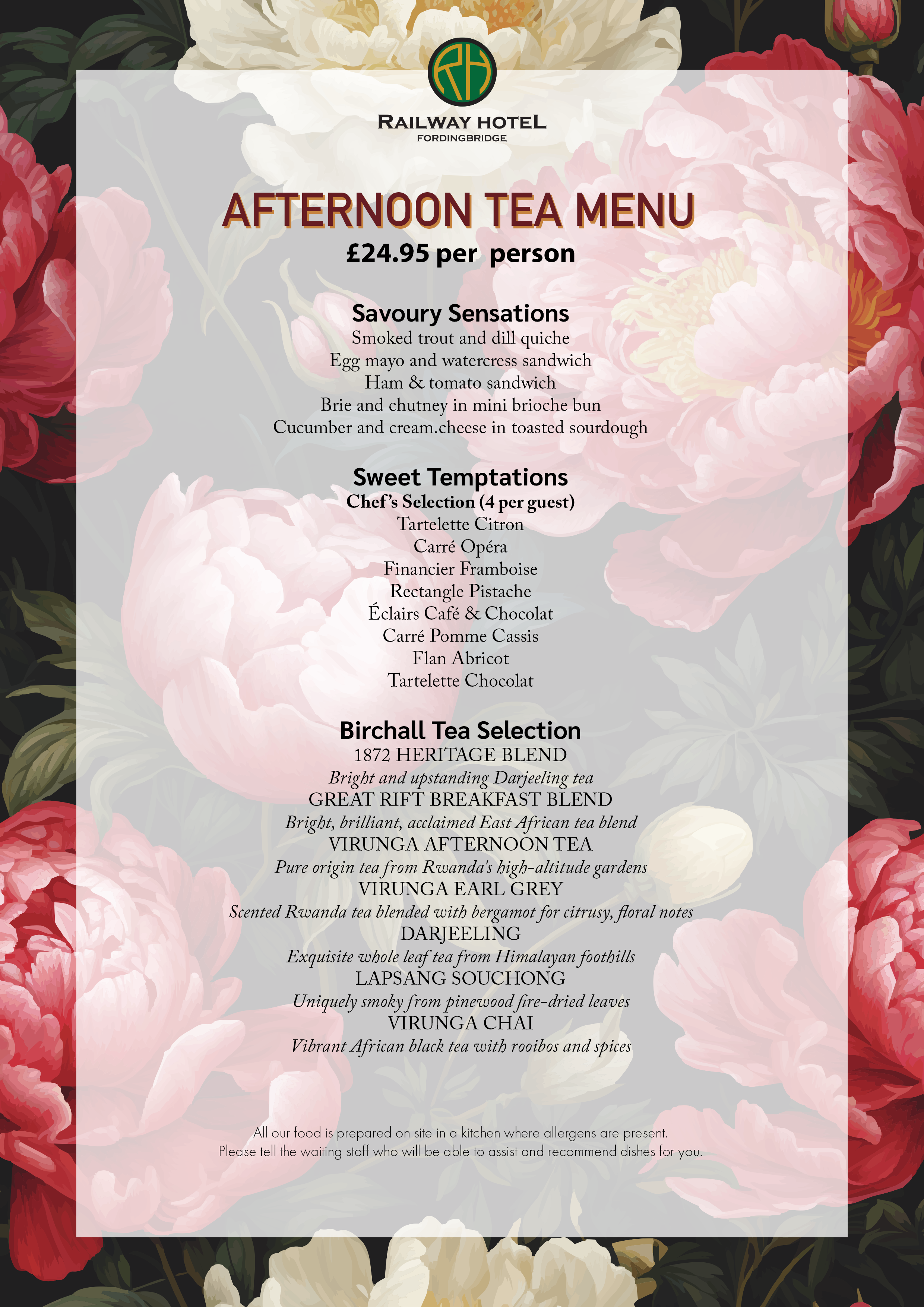 Afternoon Tea Menu